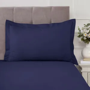 100% Cotton 180TC Navy Oxford Pillowcase Pair