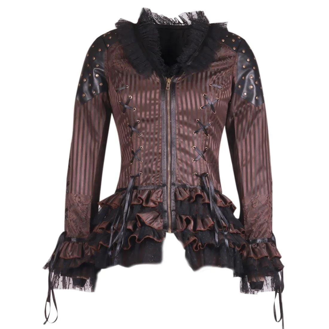 Alfreda Steampunk Stripe Jacket