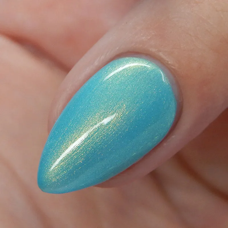 Be Kind, Rewind - sky blue shimmer nail polish