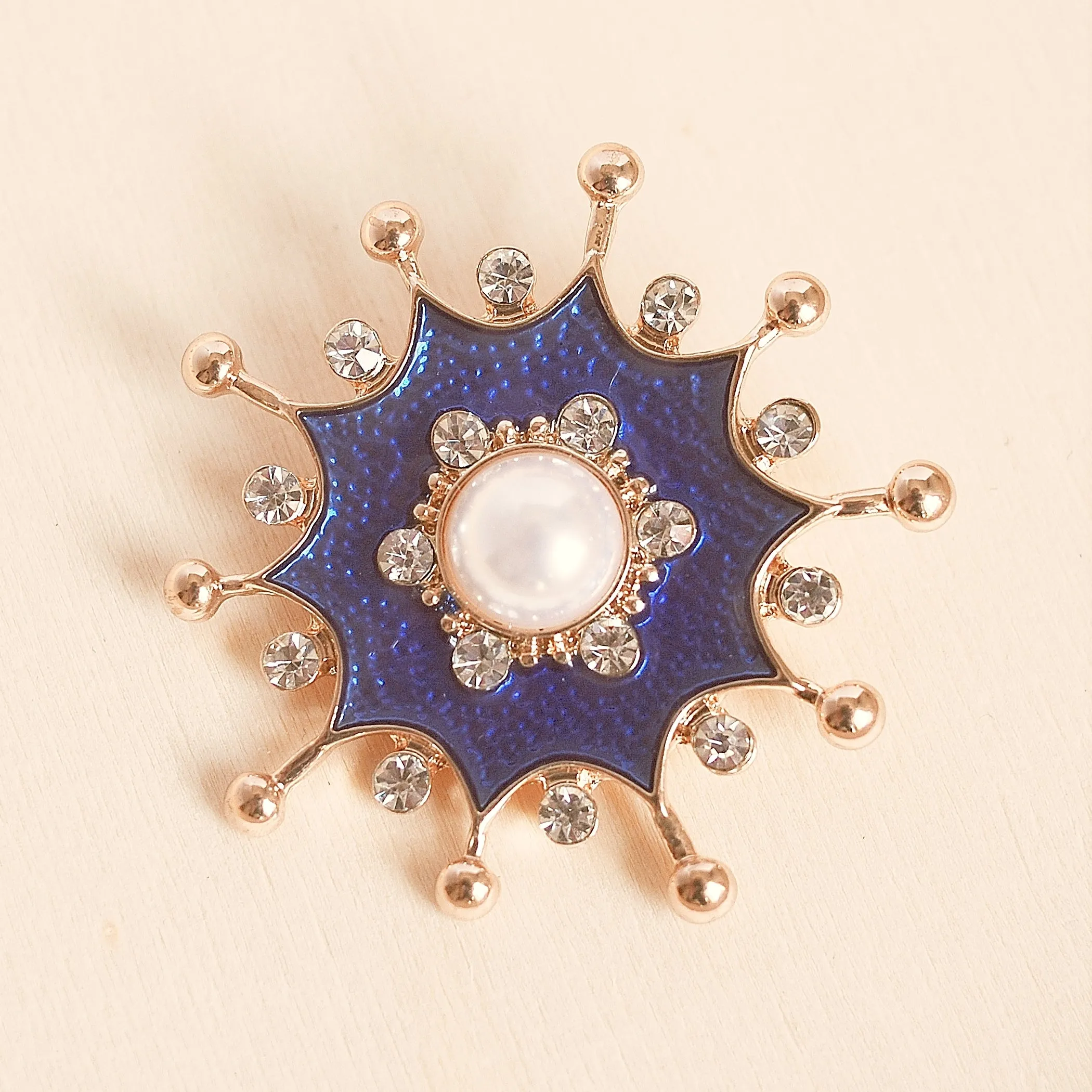 Blue Pearl Brooch