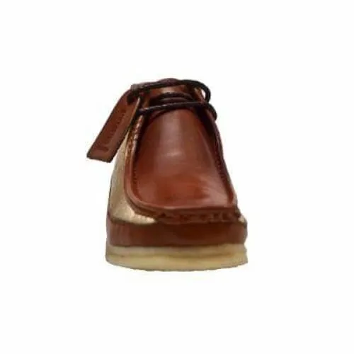 British Walkers Wallabee Boots Walker 100 Men's Cognac and Gold Leather