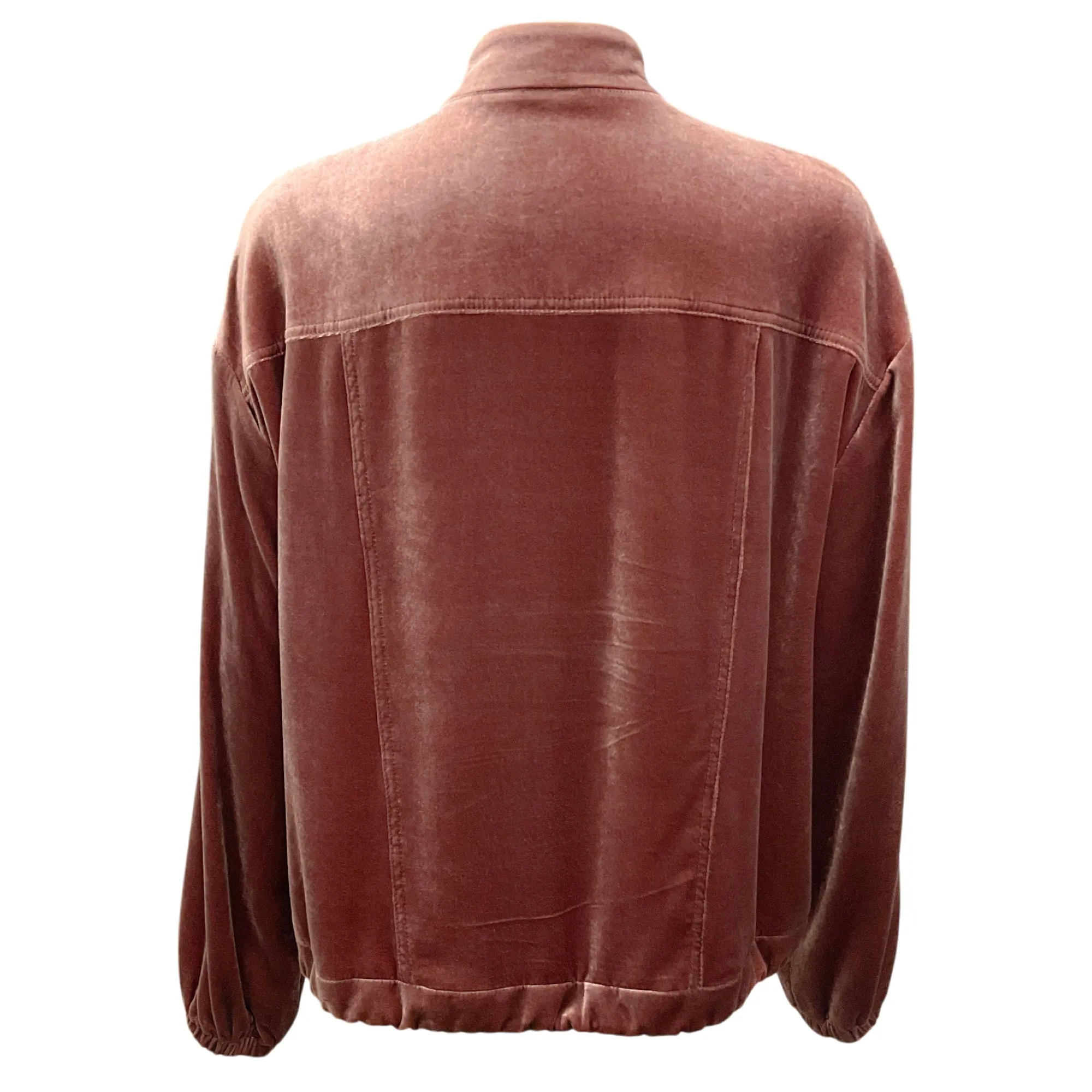 Brunello Cucinelli Mauve Velvet Bomber Jacket