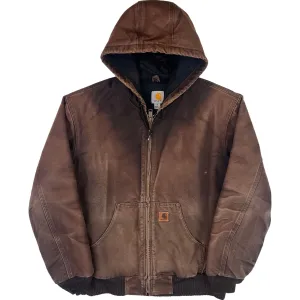 Carhartt Active Workwear Sun Faded Hooded Jacket Brown