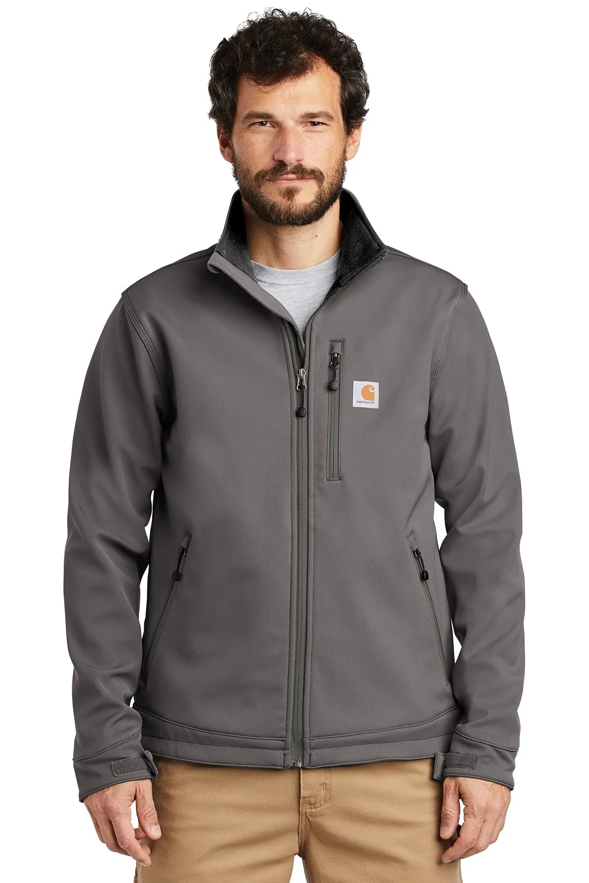 Carhartt Crowley Branded Soft Shell Jackets, Charcoal