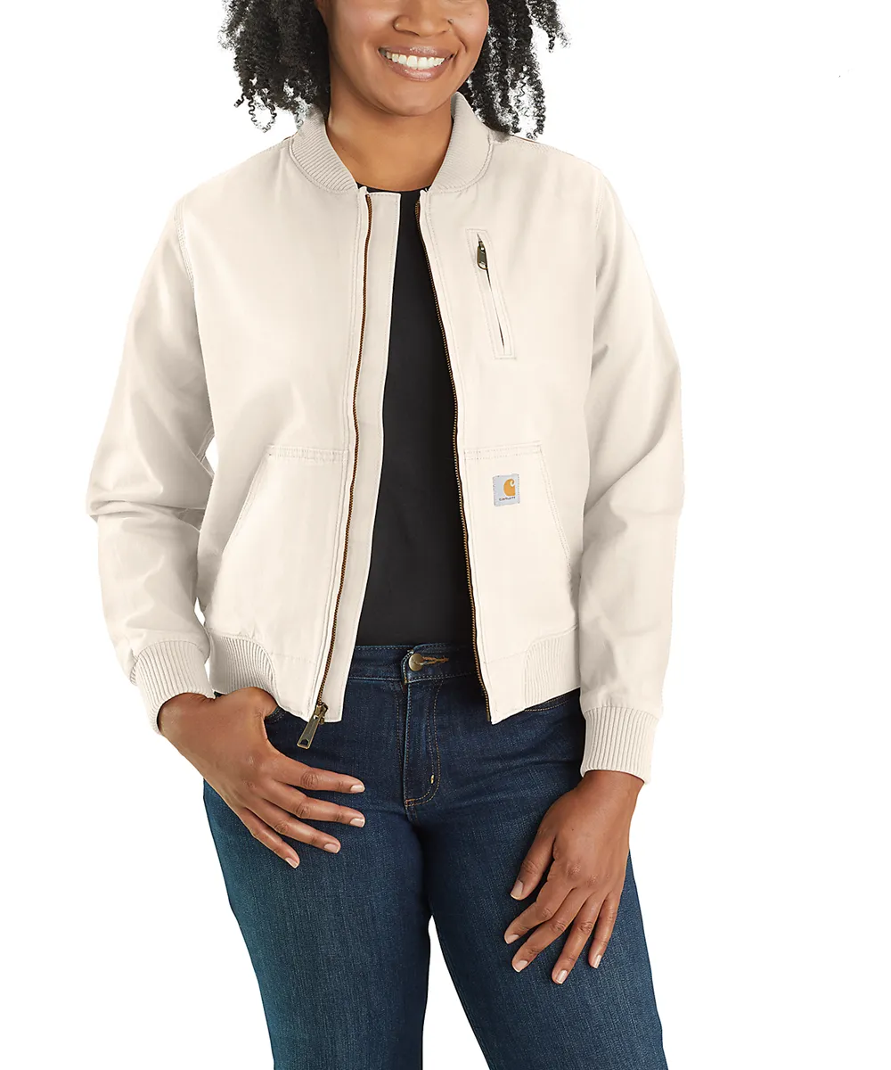 Carhartt Women's Canvas Bomber Jacket - Natural