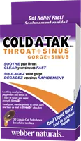 COLD-A-TAK Throat Sinus, 30 soft chews