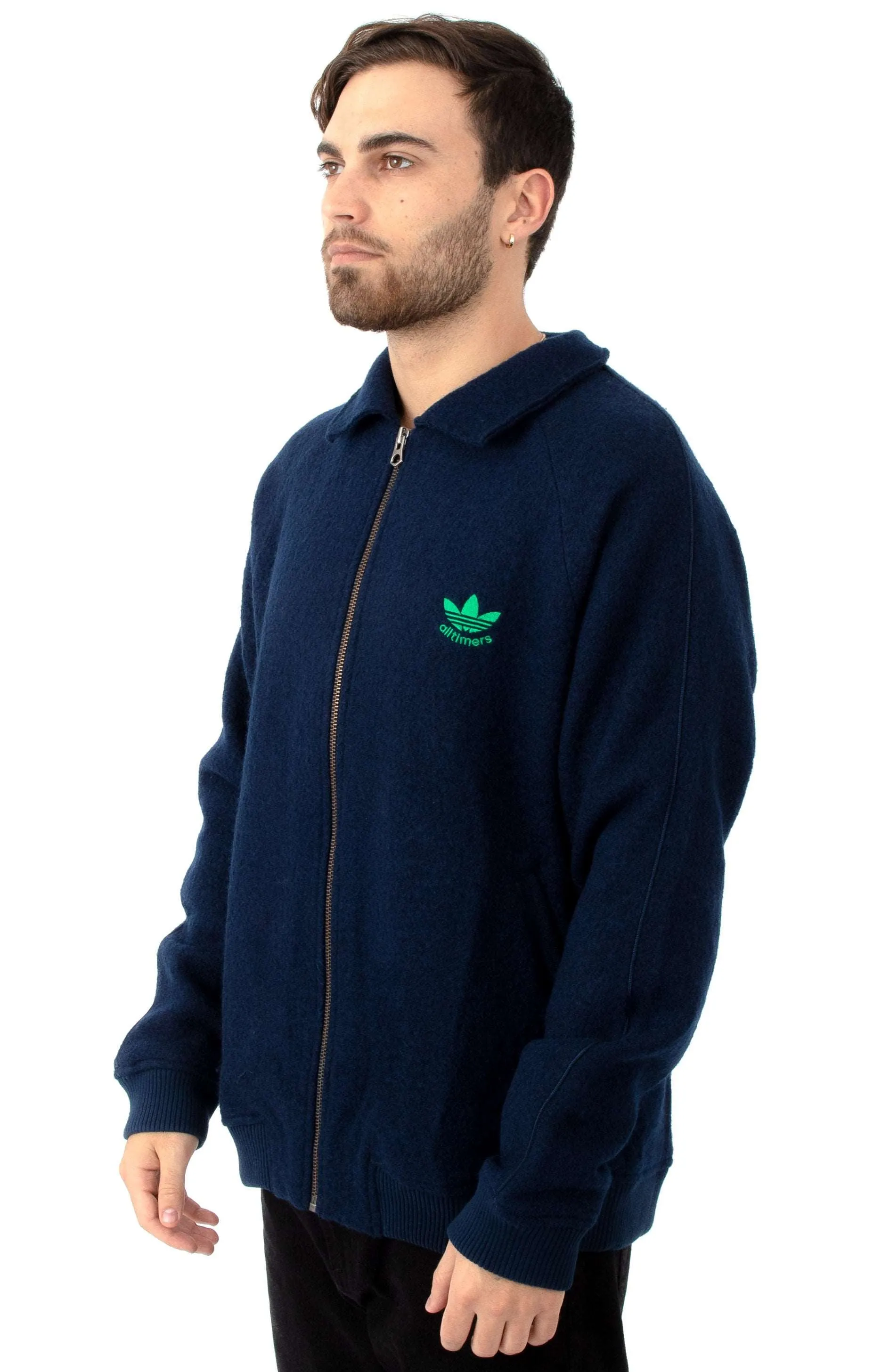 (DJ3568) All Timers Jacket - Collegiate Navy/Green