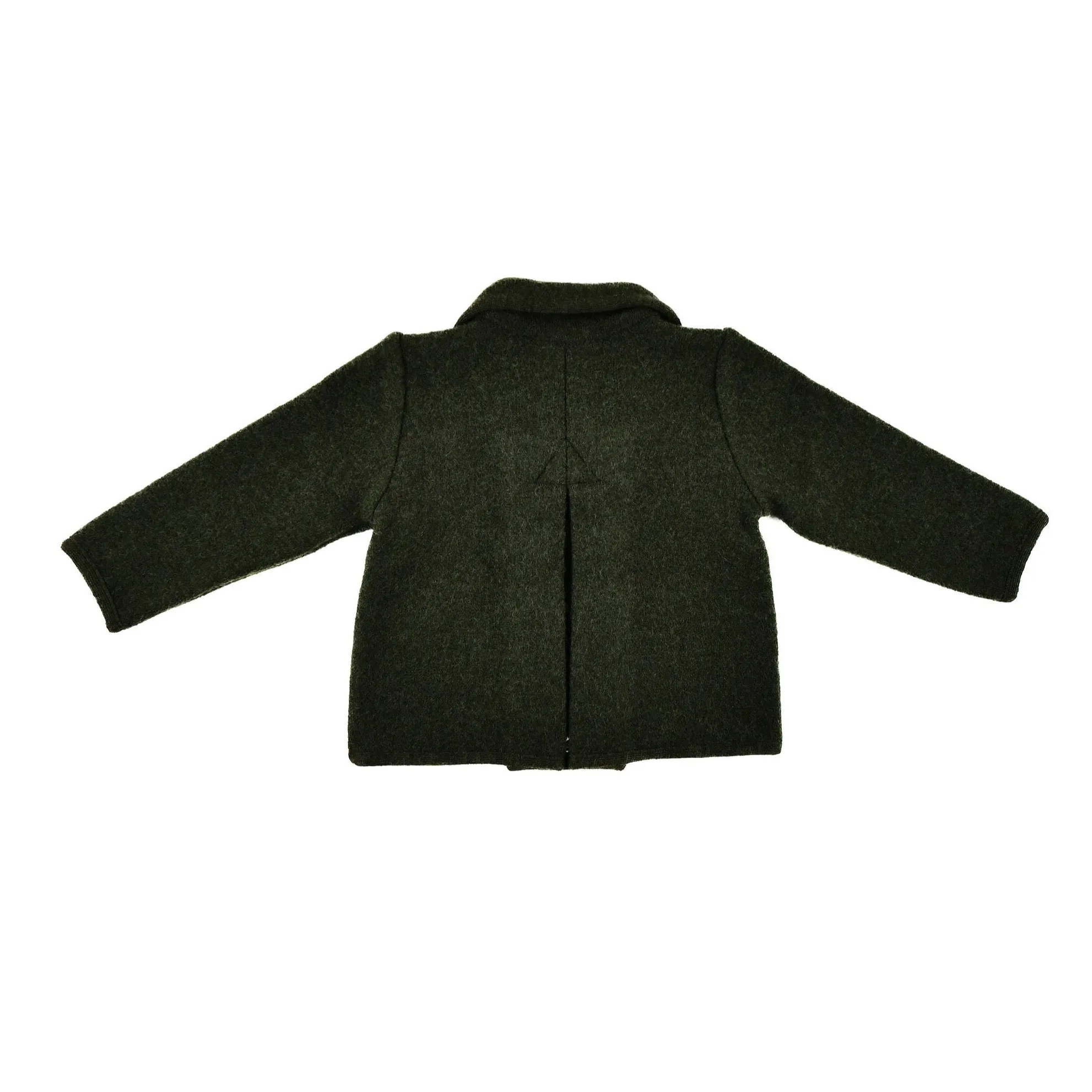 Double Breasted Button Down Coat - Olive Green