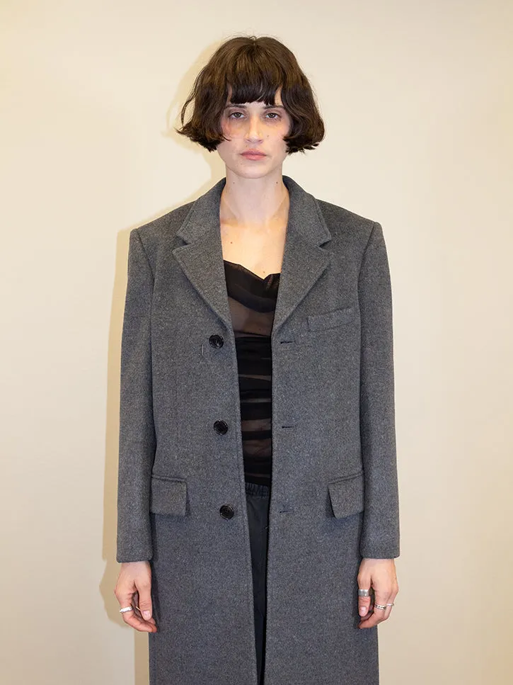 Dunst 2-Way 3 Button Coat, Charcoal Grey