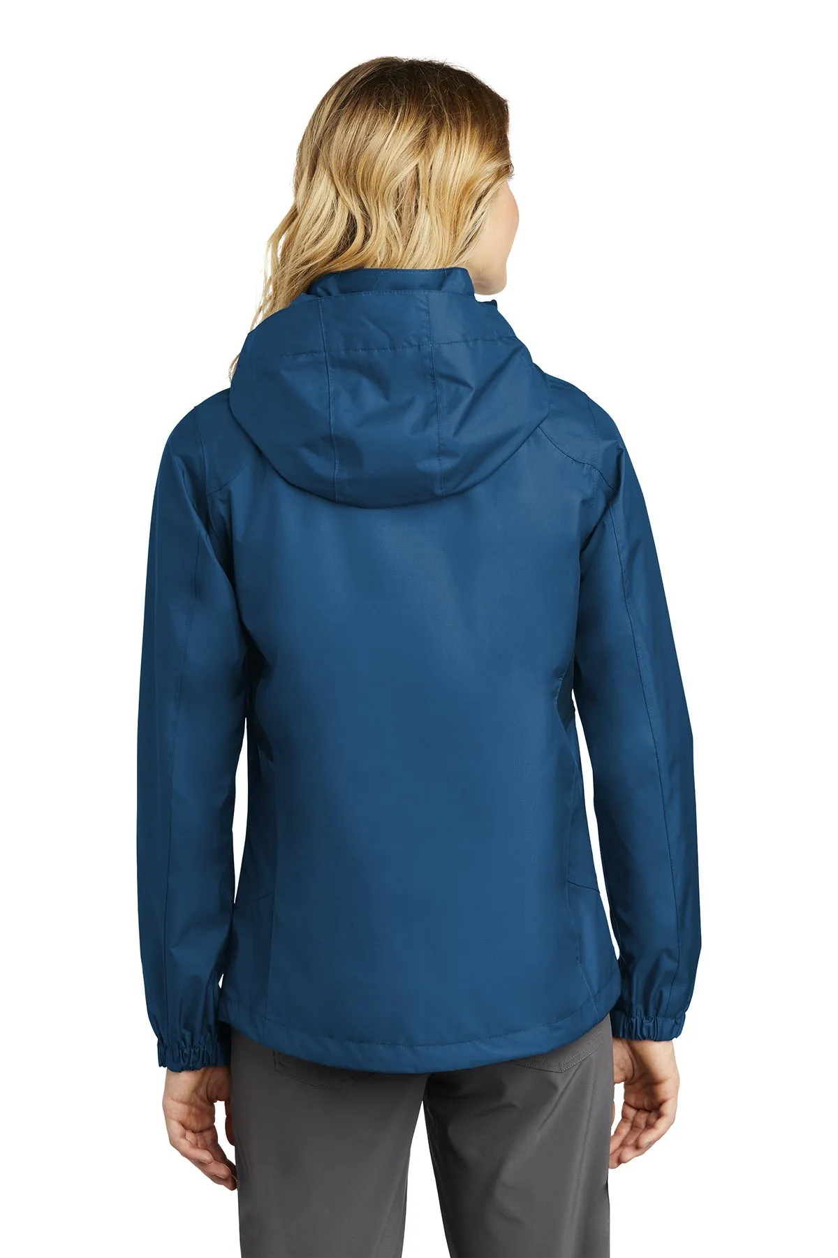 Eddie Bauer Ladies Customized Rain Jackets, Deep Sea Blue