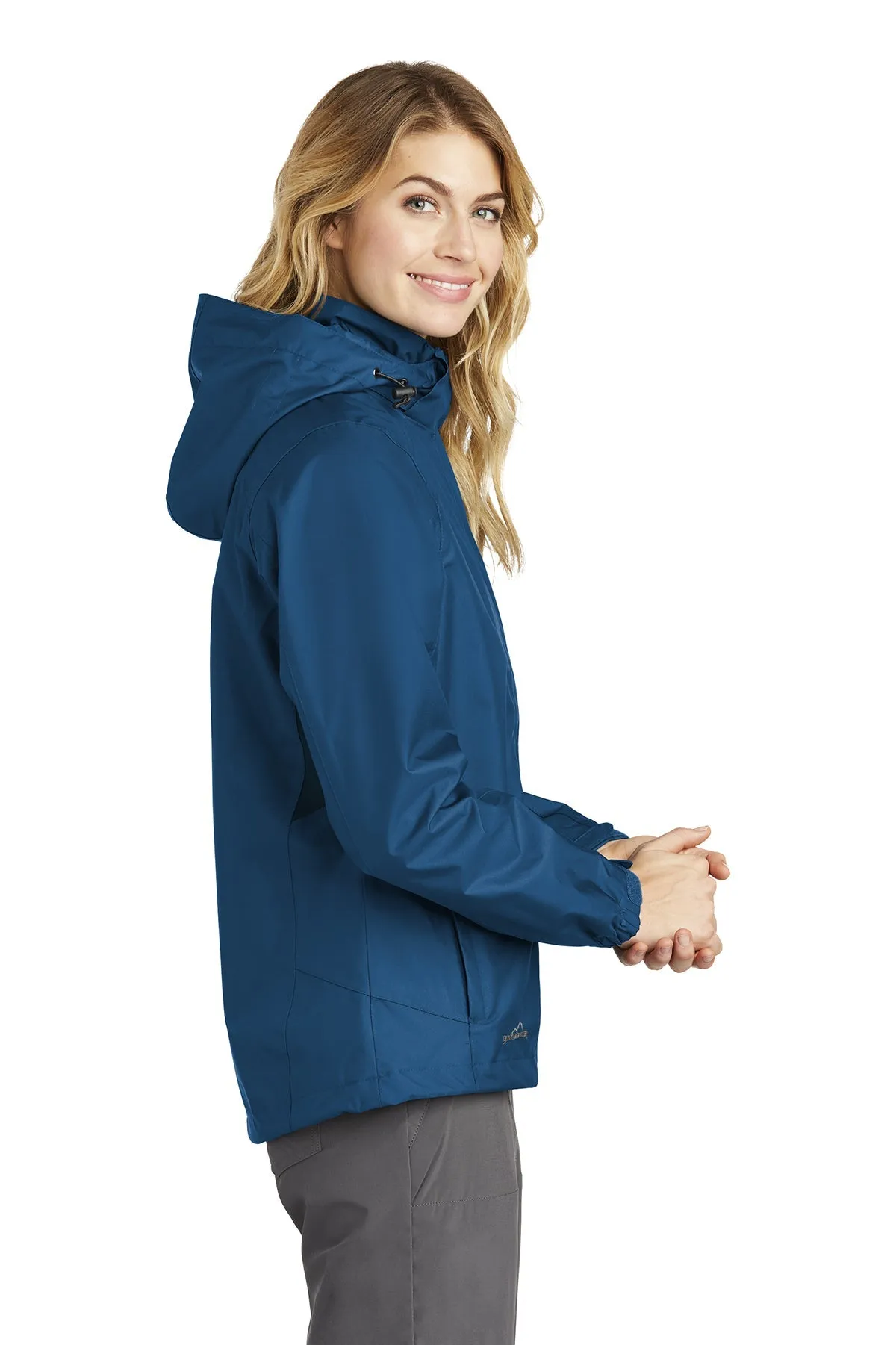 Eddie Bauer Ladies Customized Rain Jackets, Deep Sea Blue