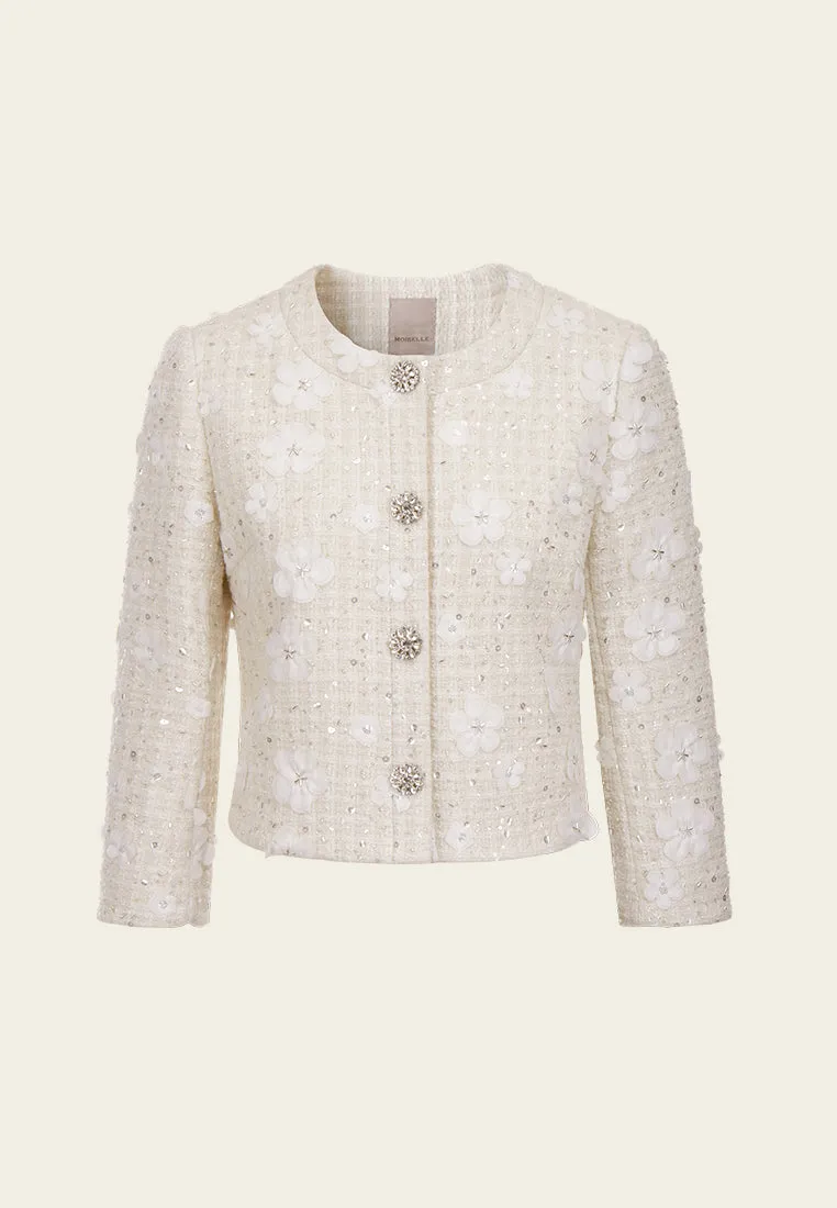 Floral Embellishment Jacket