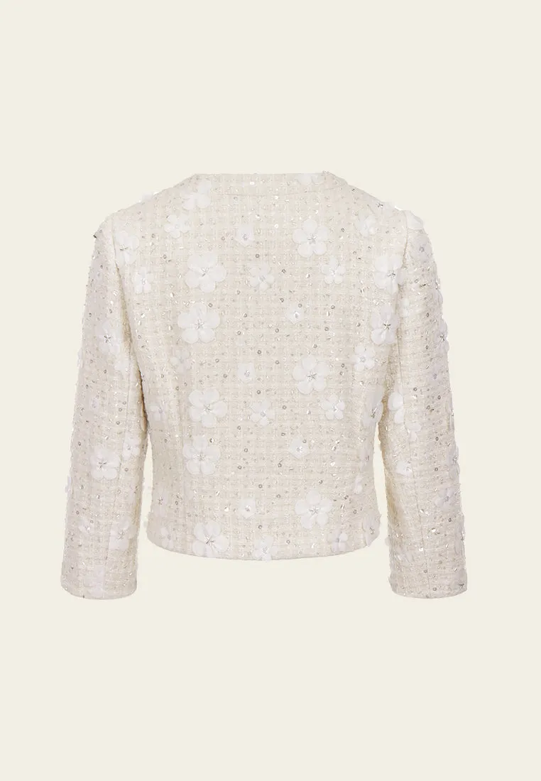 Floral Embellishment Jacket