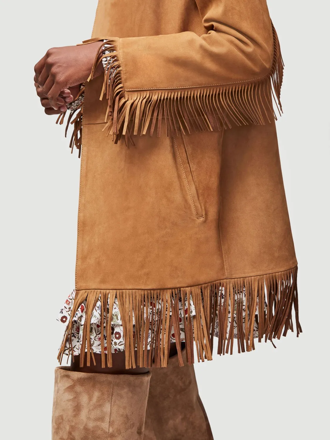 FRAME - Fringe Duster Warm Tan