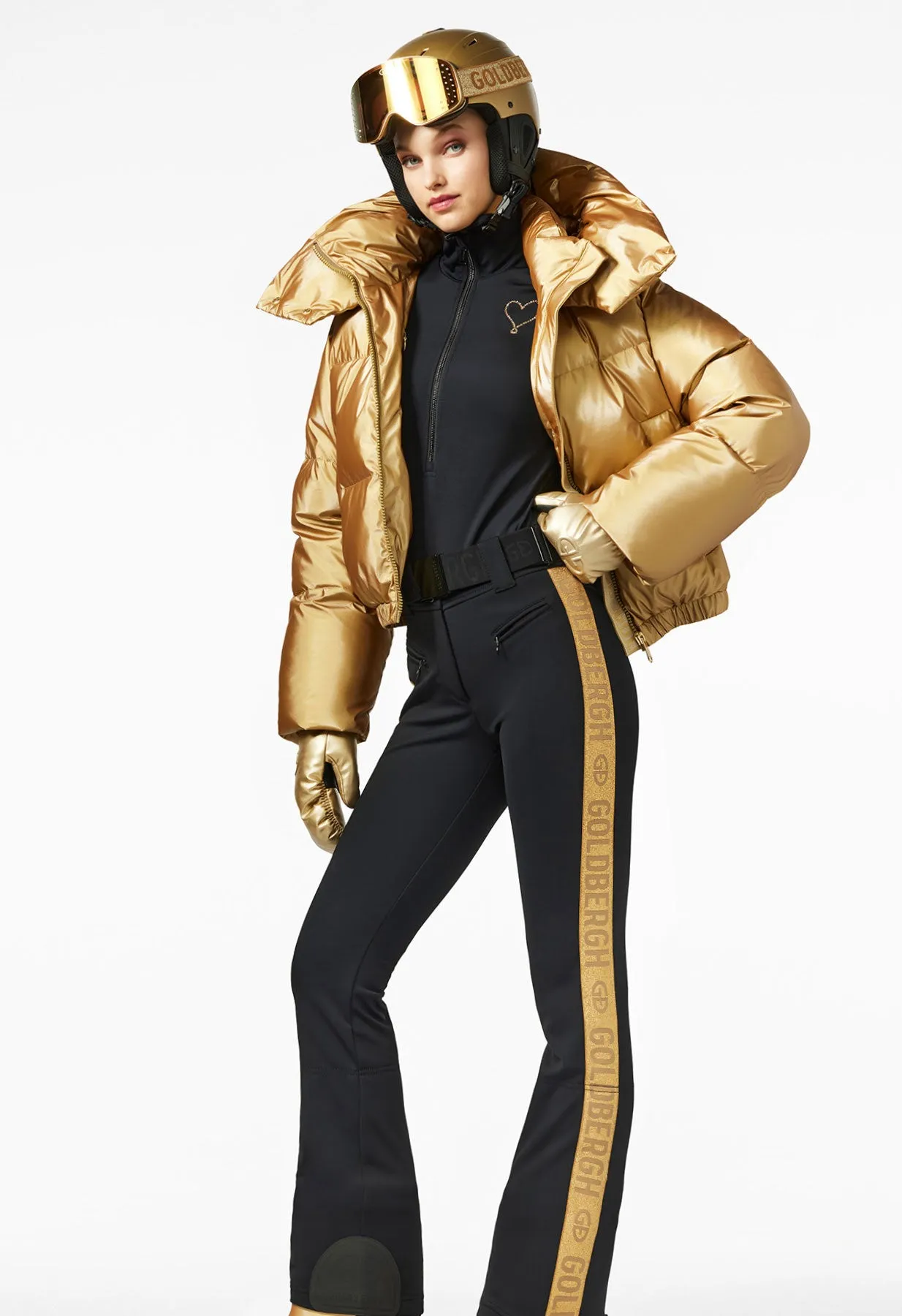 Goldbergh Oceane Down Ski Jacket in Gold