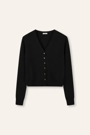 GRACE superfine cashmere cardigan (Black)