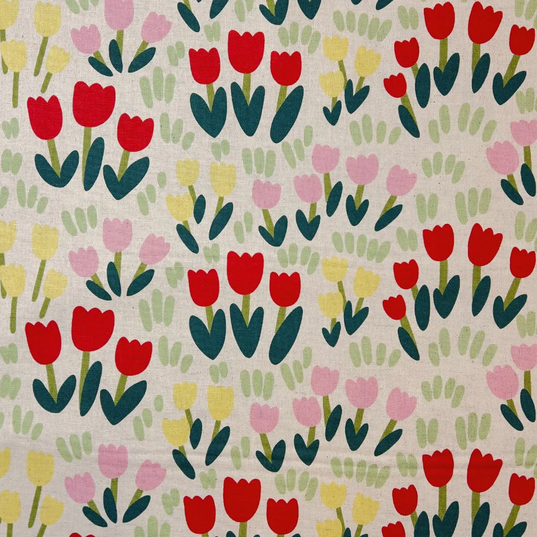 Kobayashi Cotton / Linen Canvas - Tulips