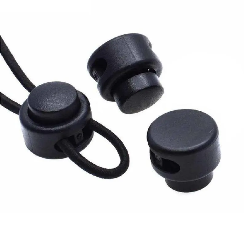 Leapfrog Paracord Two-Hole Cord Locks - Black