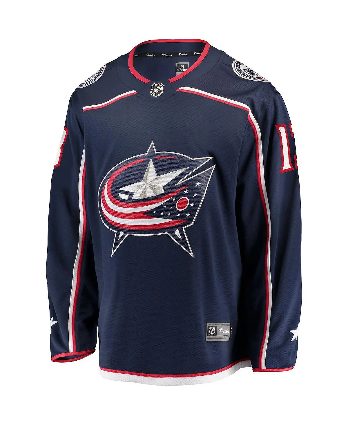 Men's branded johnny gaudreau navy columbus blue jackets 2022 breakaway player jersey Fanatics blue