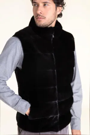 Mens real fur vest