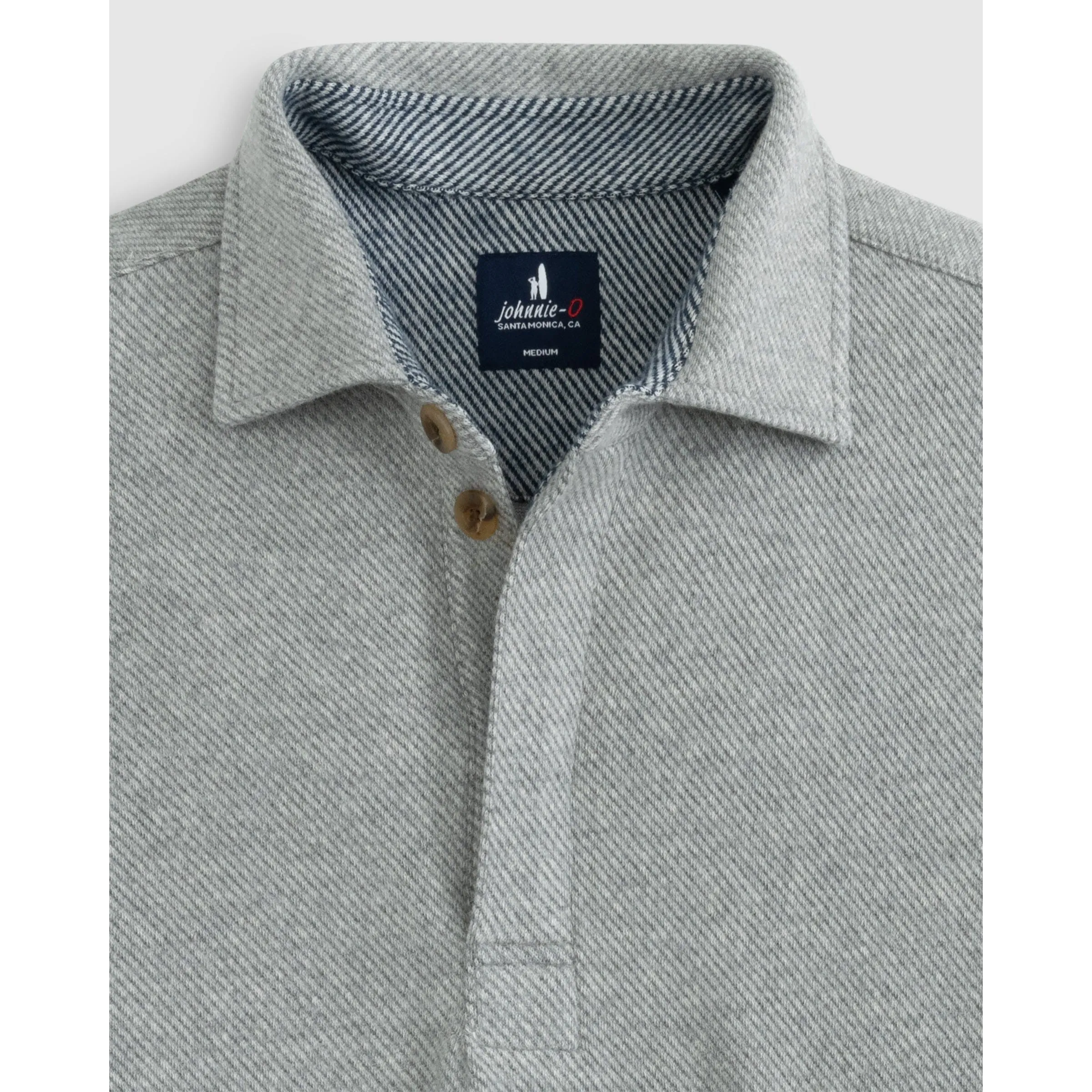 MIDDLETON 1/4 BUTTON SOFT TWILL WITH COLLAR