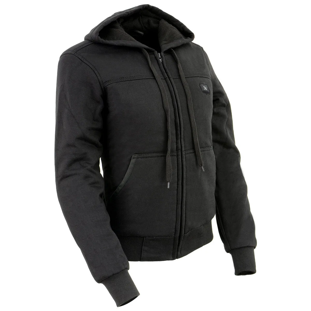 Nexgen Heat MPL2713SET Women Black 'Heated' Front Zipper Fiery Hoodie Jacket for Outdoor Activities w/ Battery Pack