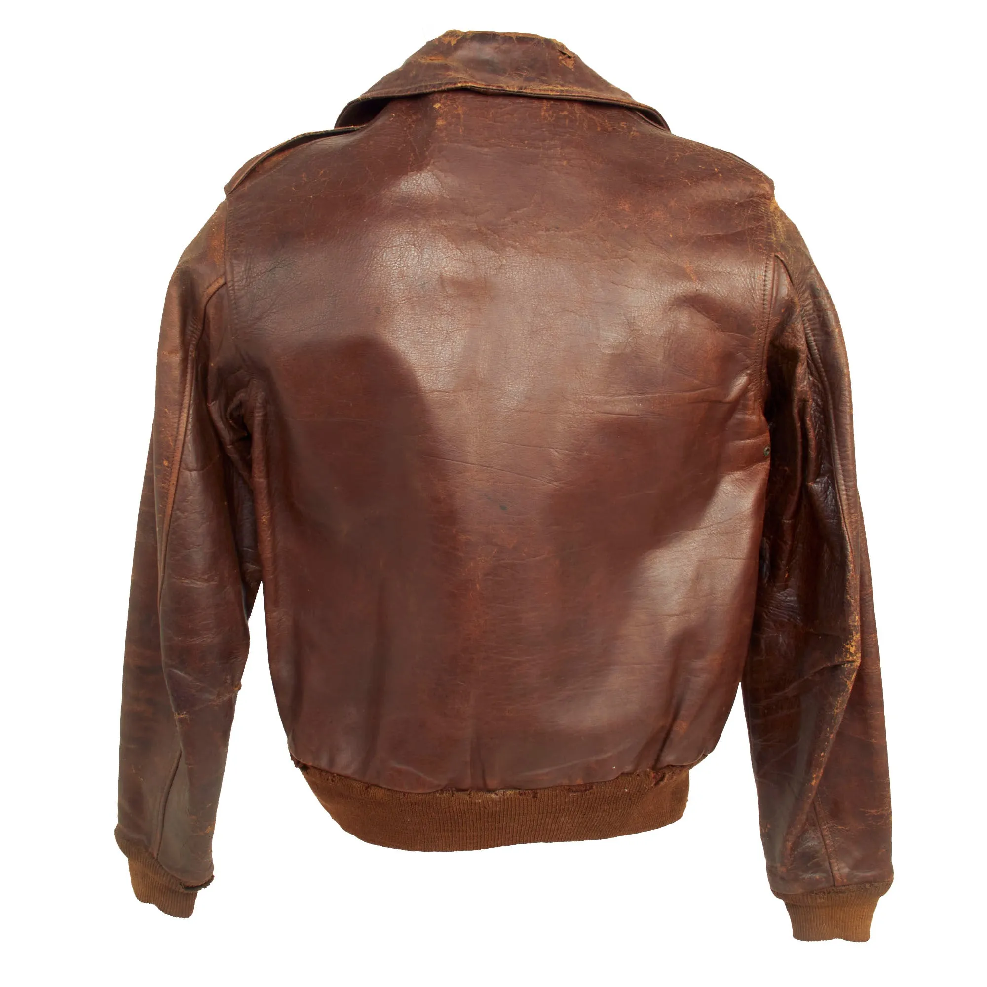 Original U.S. WWII Named 25th Liaison Squadron “Jungle Air Force” Patched A-2 Leather Flight Jacket