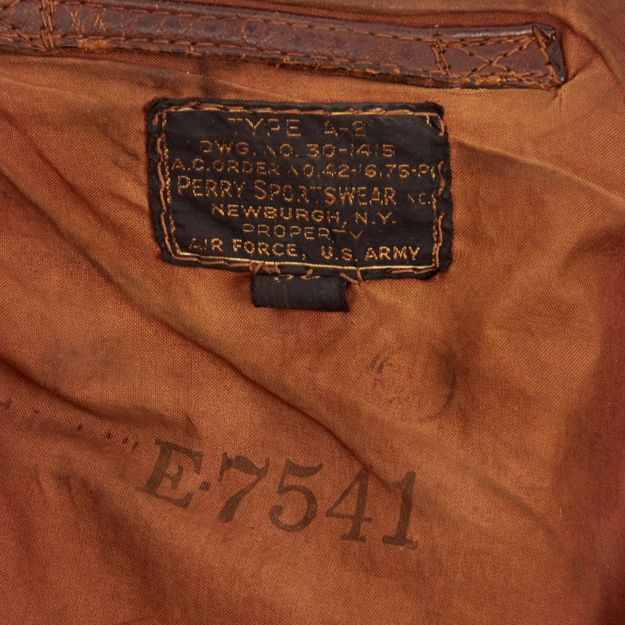 Original U.S. WWII Named 25th Liaison Squadron “Jungle Air Force” Patched A-2 Leather Flight Jacket