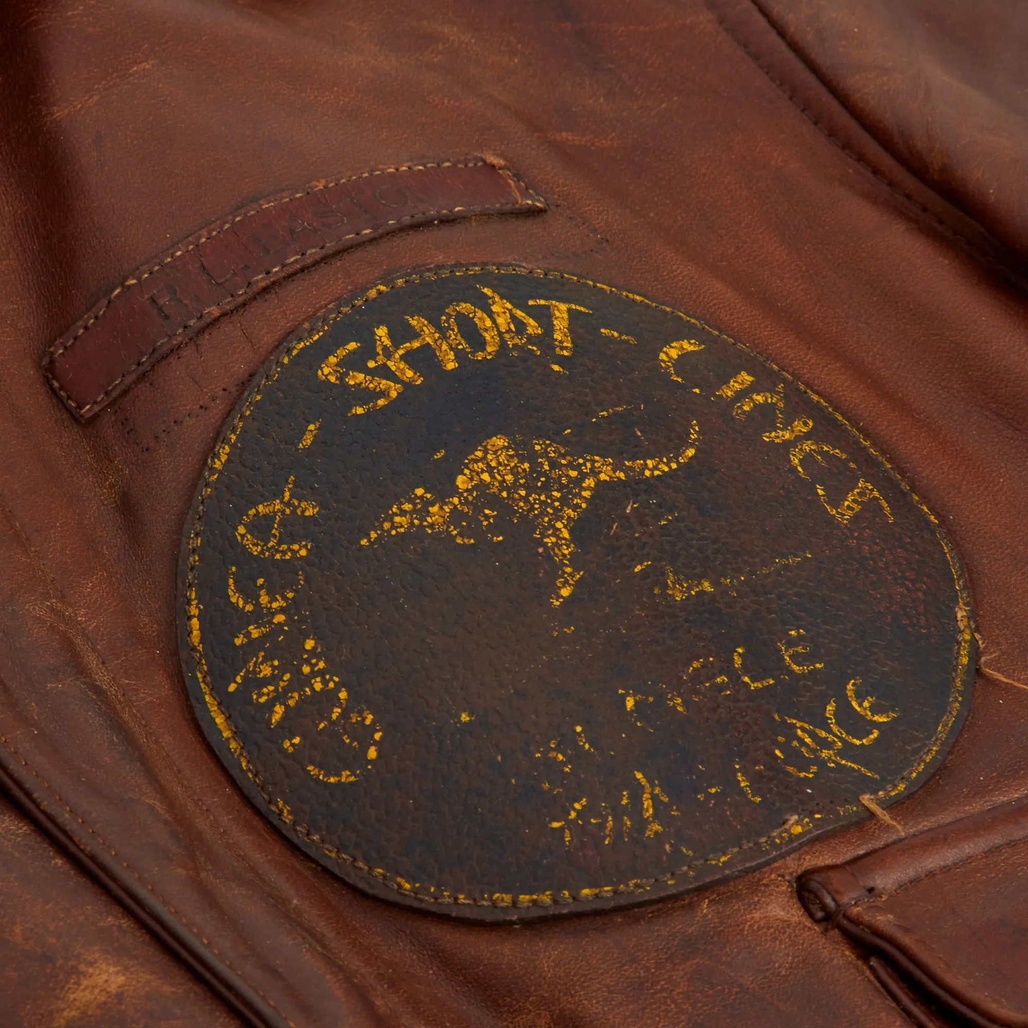 Original U.S. WWII Named 25th Liaison Squadron “Jungle Air Force” Patched A-2 Leather Flight Jacket