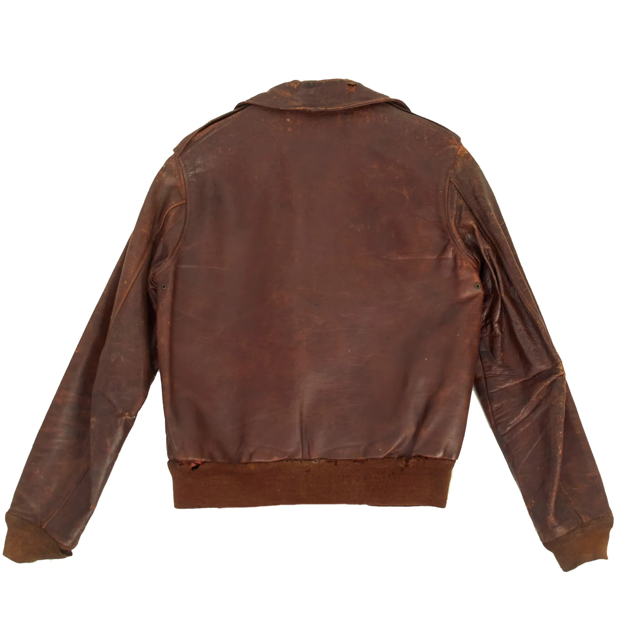 Original U.S. WWII Named 25th Liaison Squadron “Jungle Air Force” Patched A-2 Leather Flight Jacket