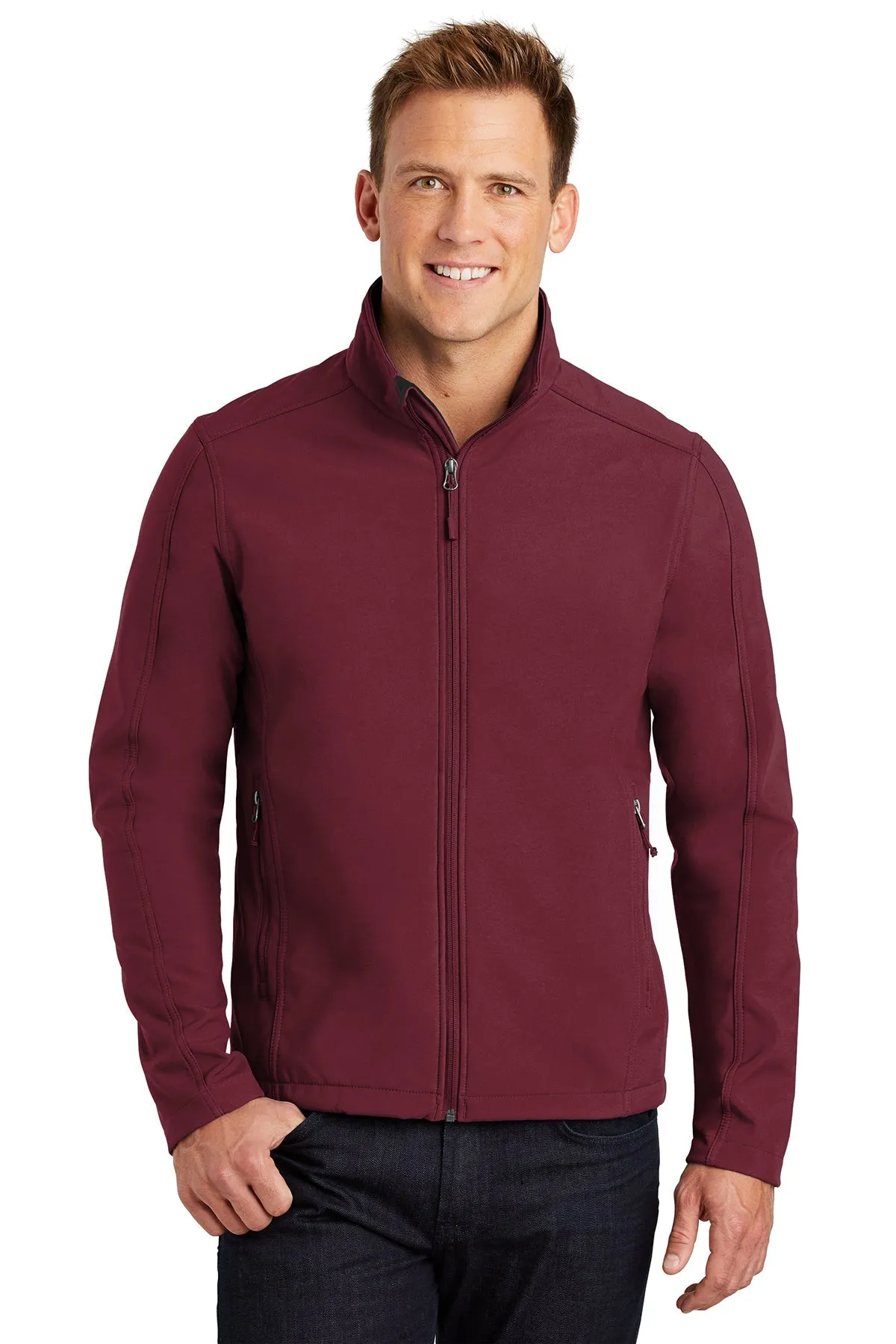 Port Authority Core Soft Shell Customized Jackets, Maroon