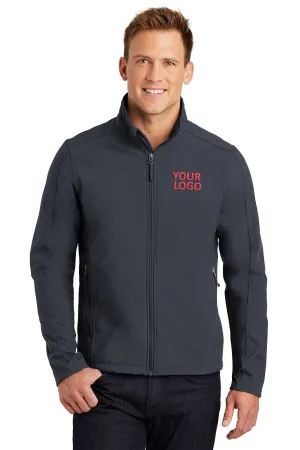 Port Authority Tall Core Branded Soft Shell Jackets, Battleship Grey