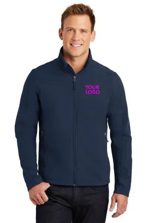 Port Authority Tall Core Branded Soft Shell Jackets, Dress Blue Navy