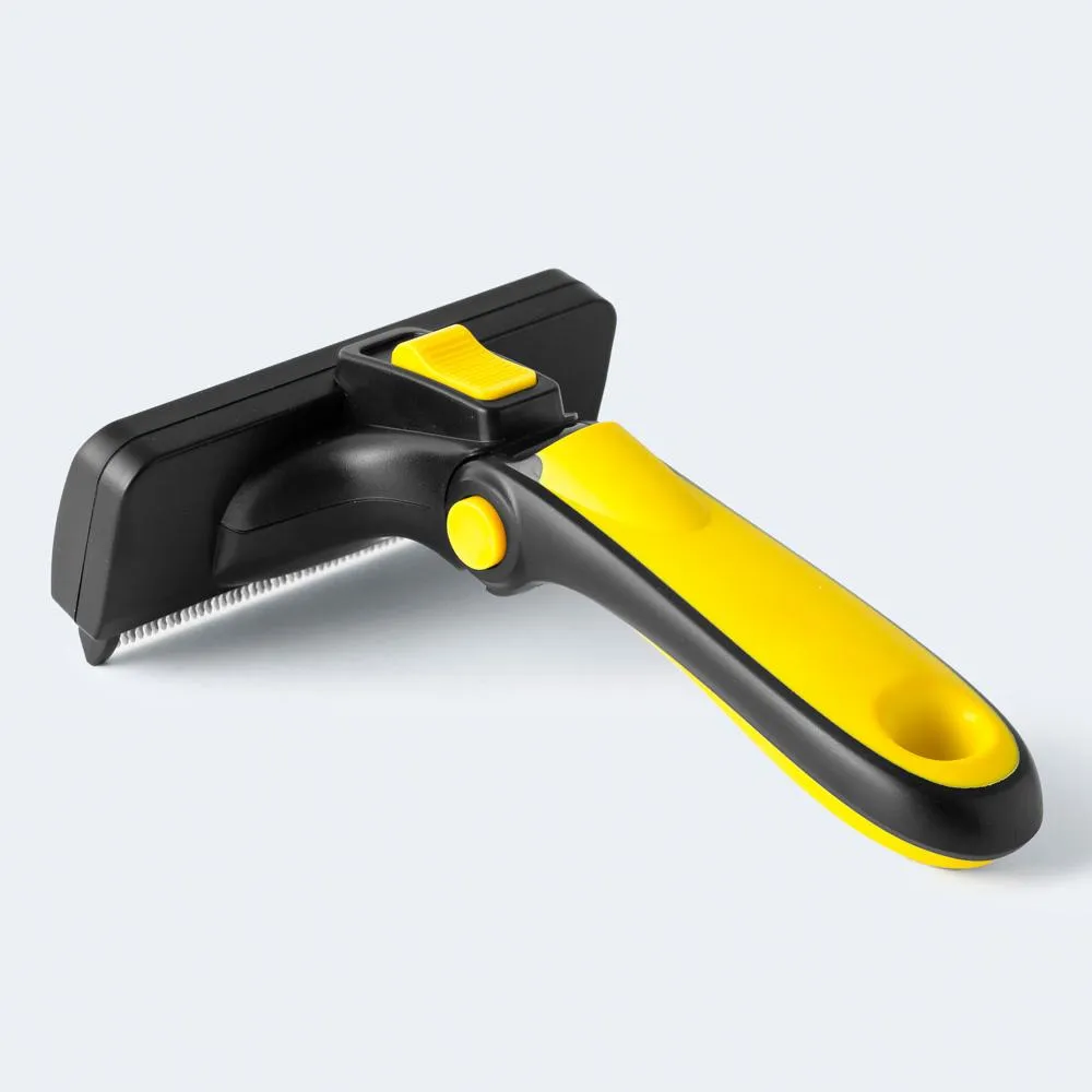 Refuresh Short and Medium Hair Dog Deshedding Tool Yellow Large