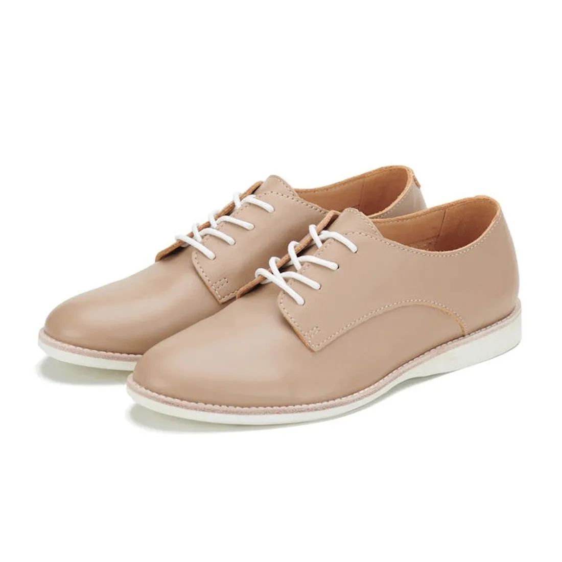 Rollie Womens Derby Super Soft Latte Leather Shoe