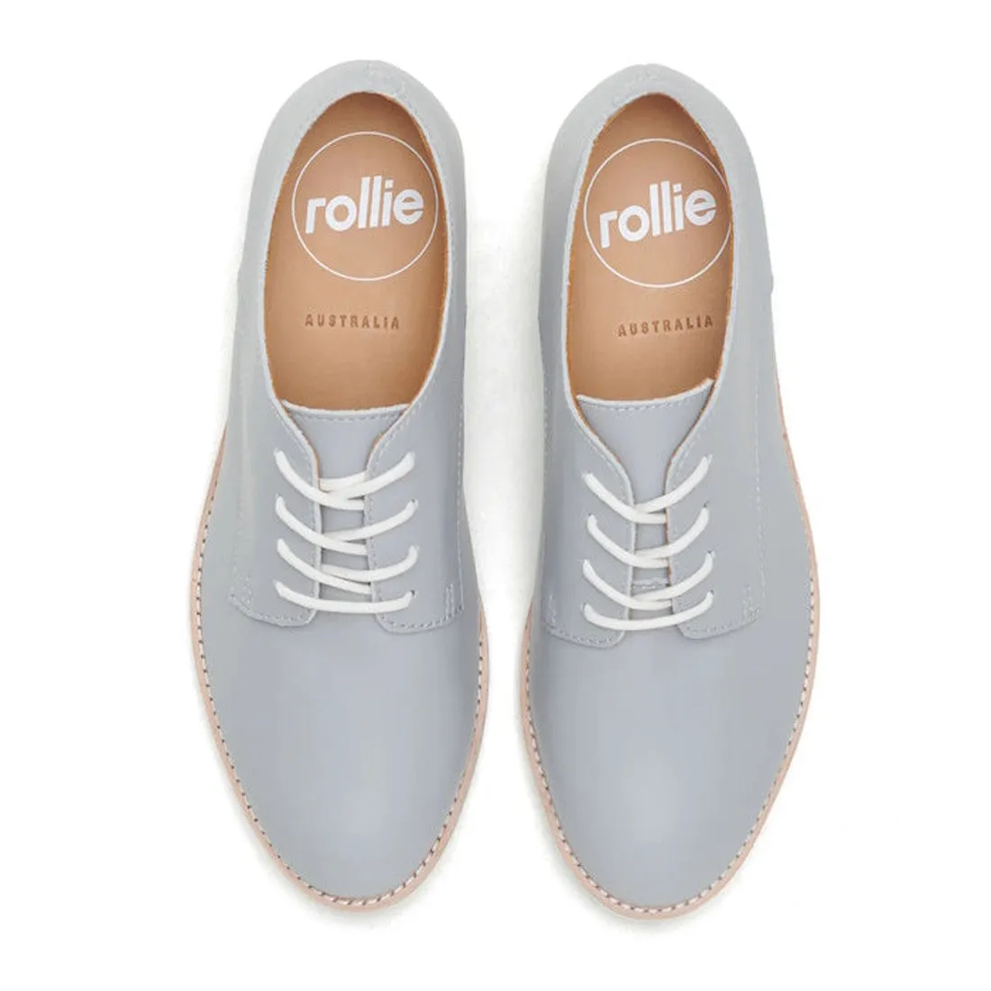 Rollie Womens Derby Super Soft Stone Leather Shoe