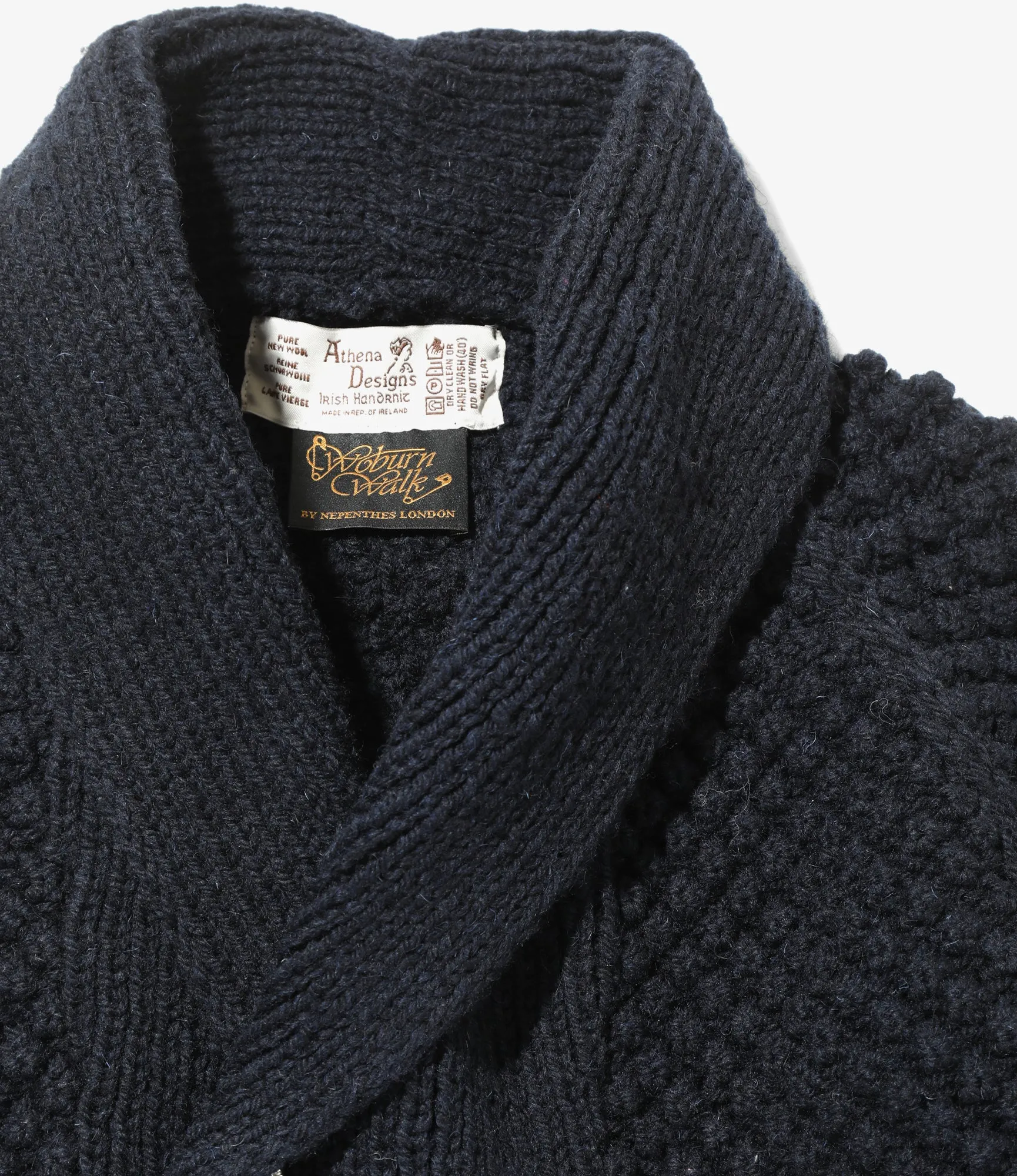 Shawl Collar Popcorn Jacket – Navy