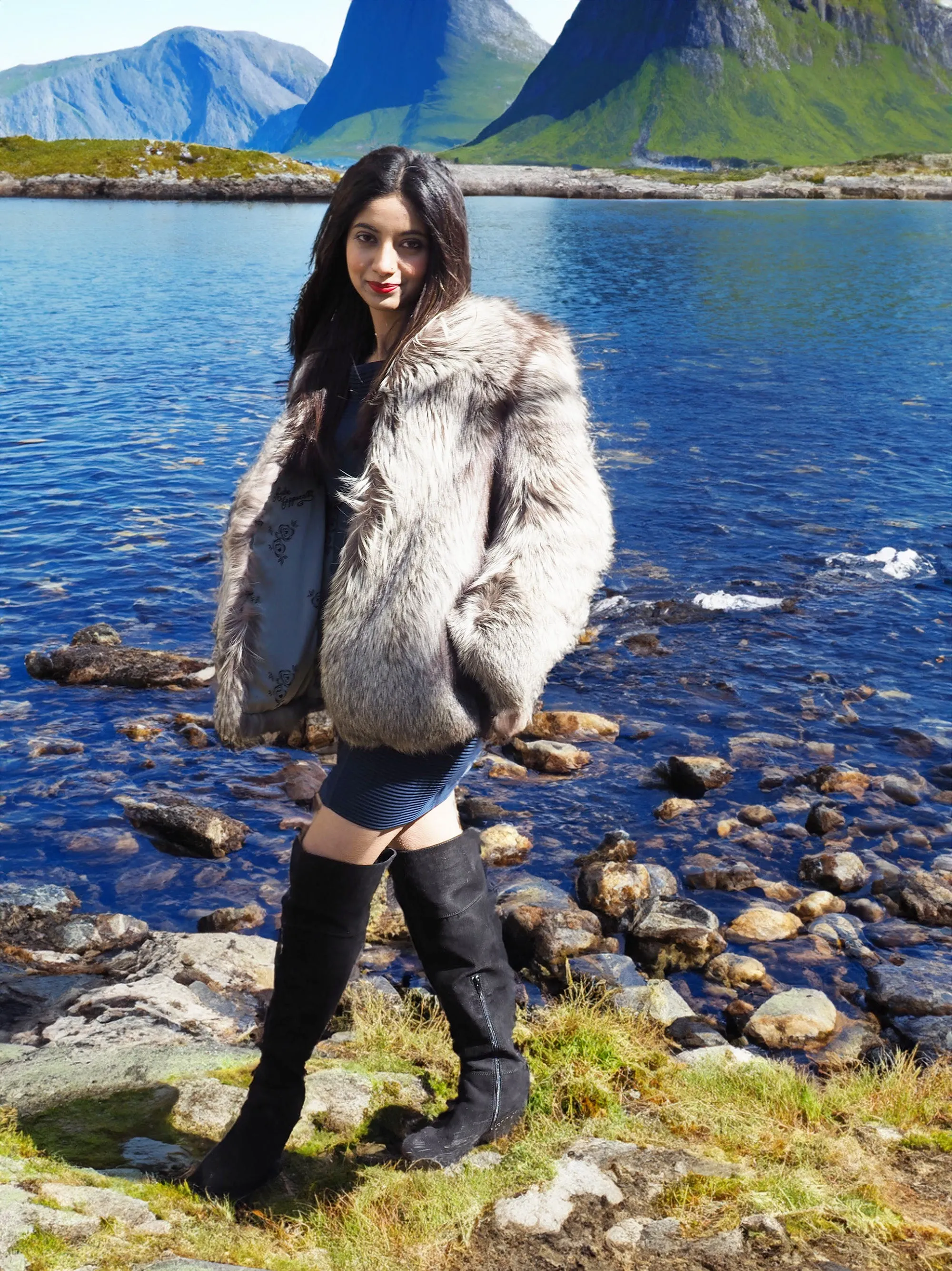 Silver Fox Fur Jacket Jackets S