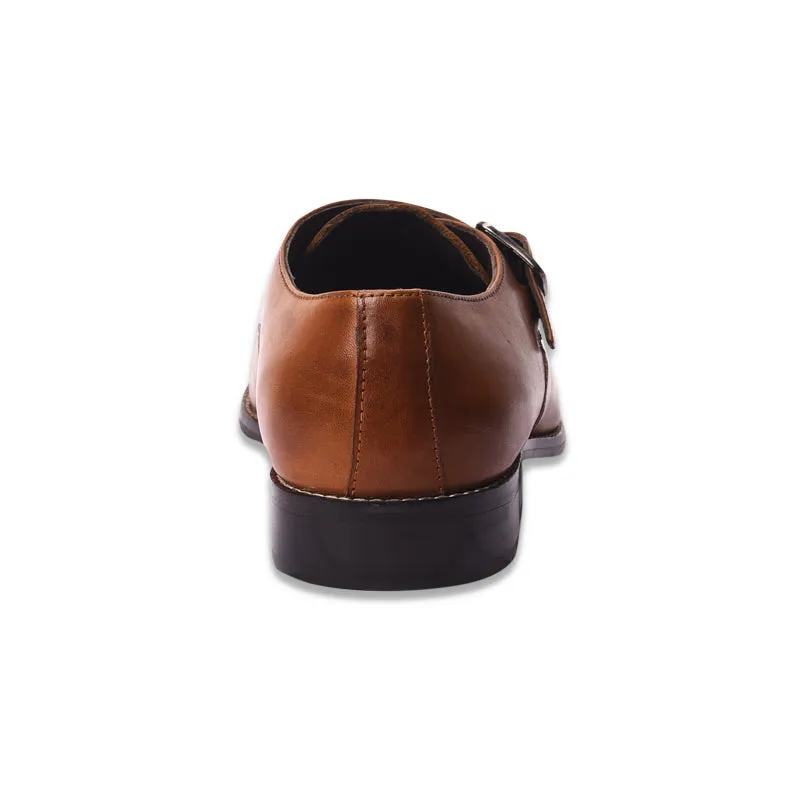 Single strap formal monk shoes