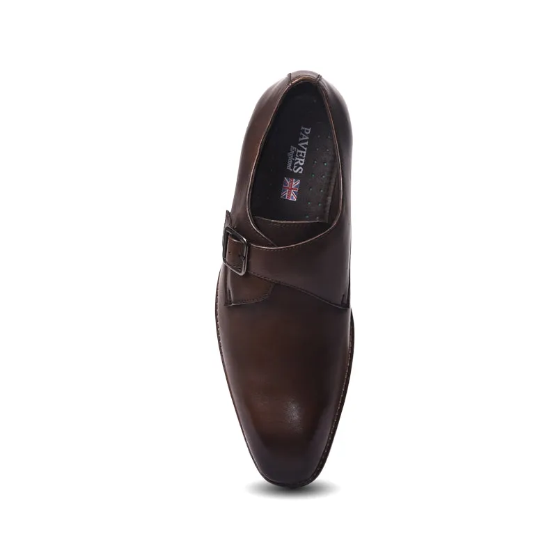 Single strap formal monk shoes