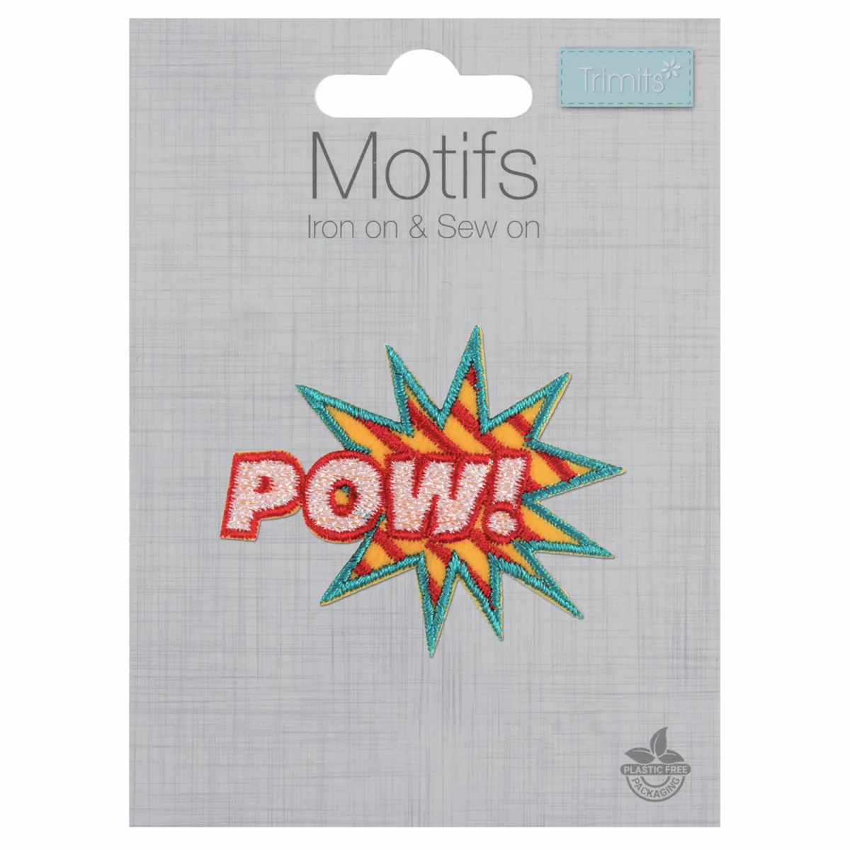 Trimits Iron-On/Sew On Motif Patch - Pow!