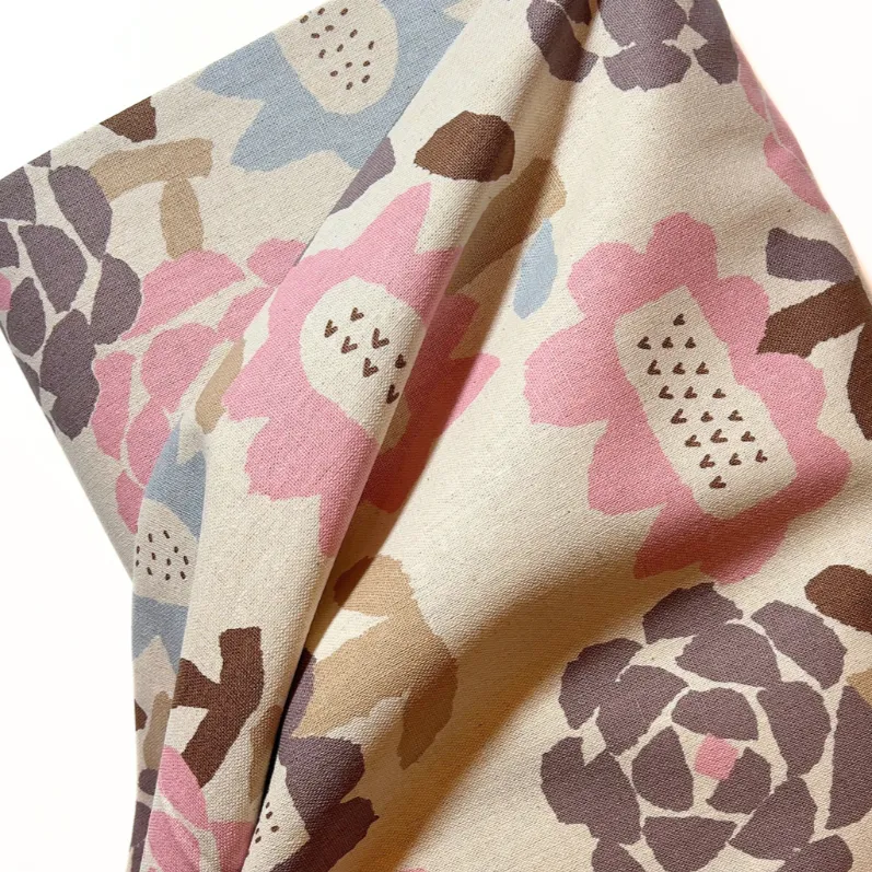 Vancet Cotton / Linen Canvas - Scandi Flowers