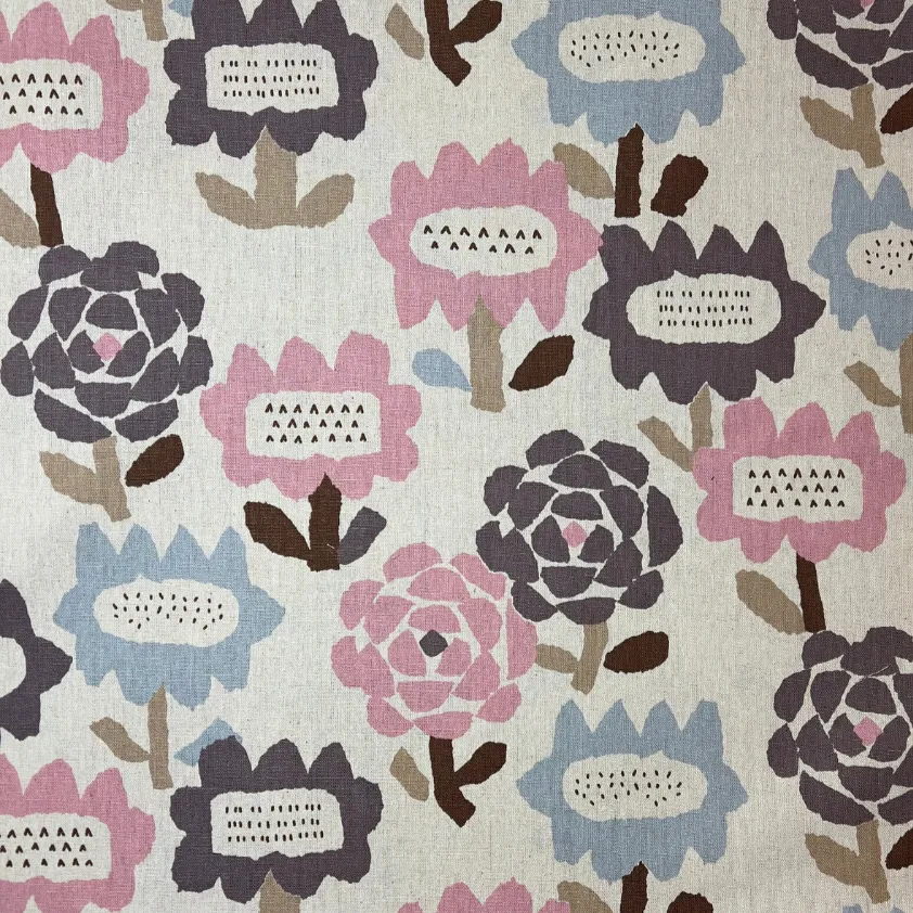 Vancet Cotton / Linen Canvas - Scandi Flowers