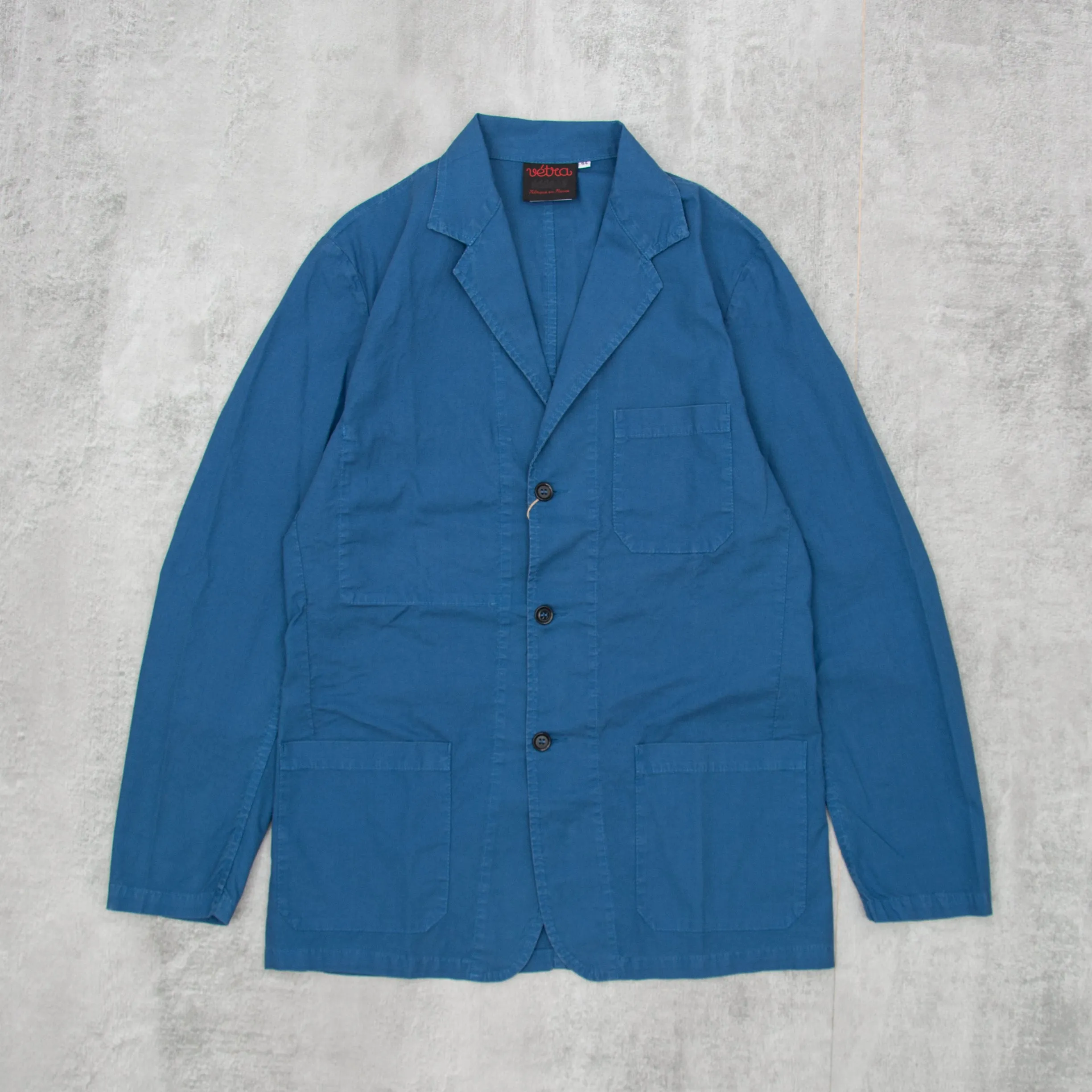 Vetra Overdyed Light Workwear Blazer - Indigo