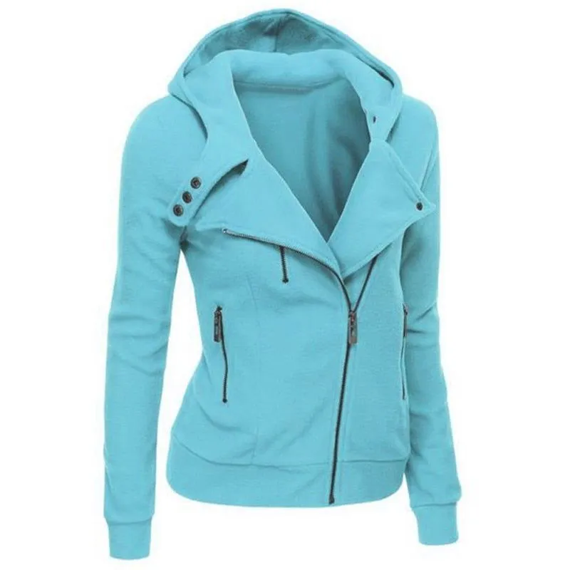 Warm Long Sleeve Zipper Slim-fit Hooded Jackets