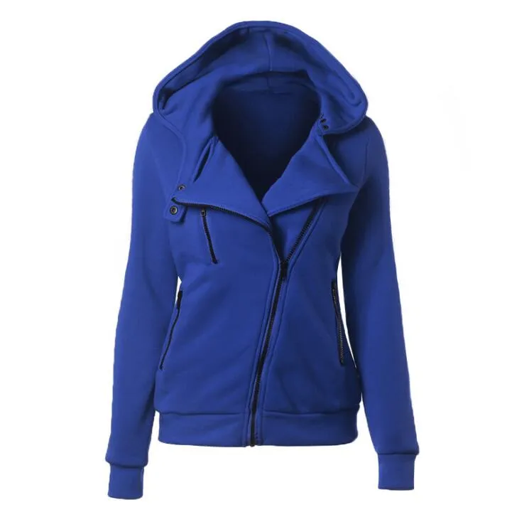 Warm Long Sleeve Zipper Slim-fit Hooded Jackets