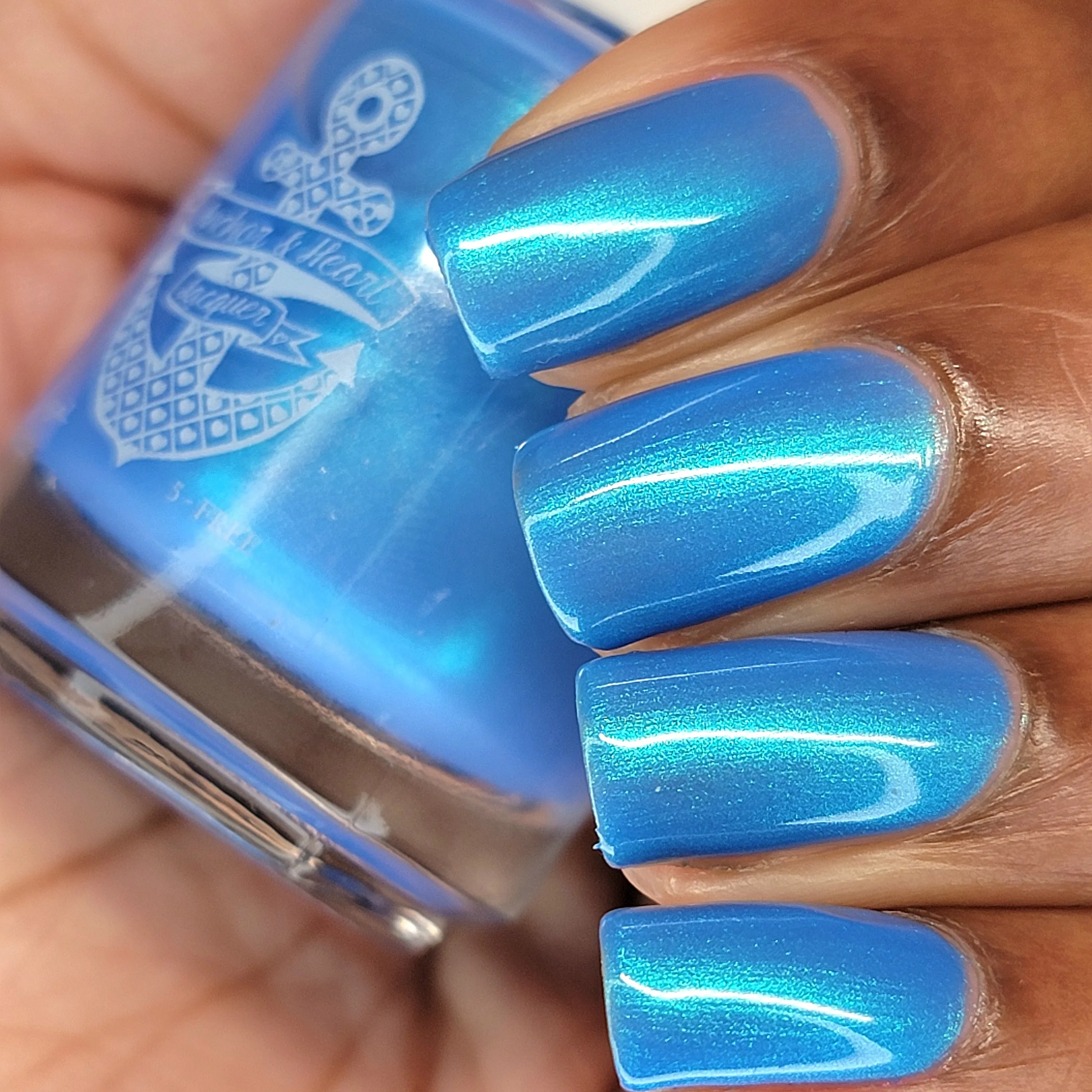 What-EVER! - blue shimmer nail polish