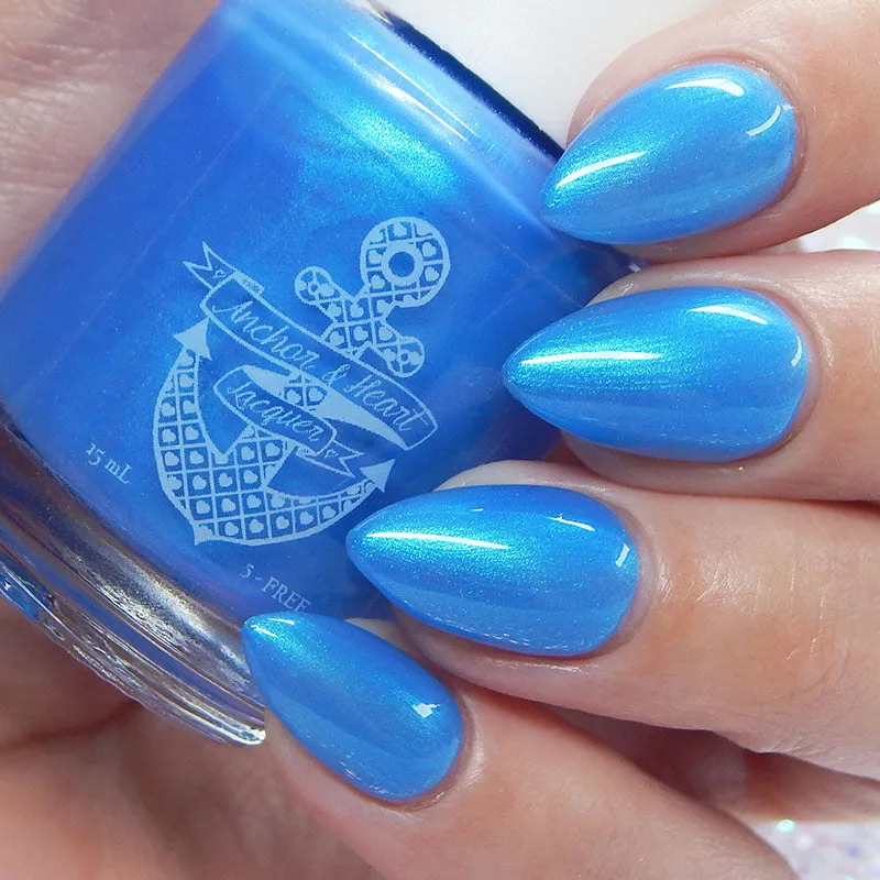 What-EVER! - blue shimmer nail polish