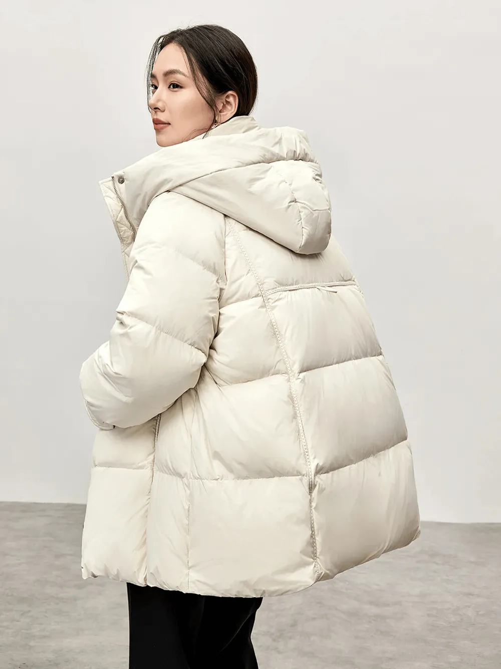 Women's Thick Warm Hooded Duck Down Puffer Jacket - SF2309