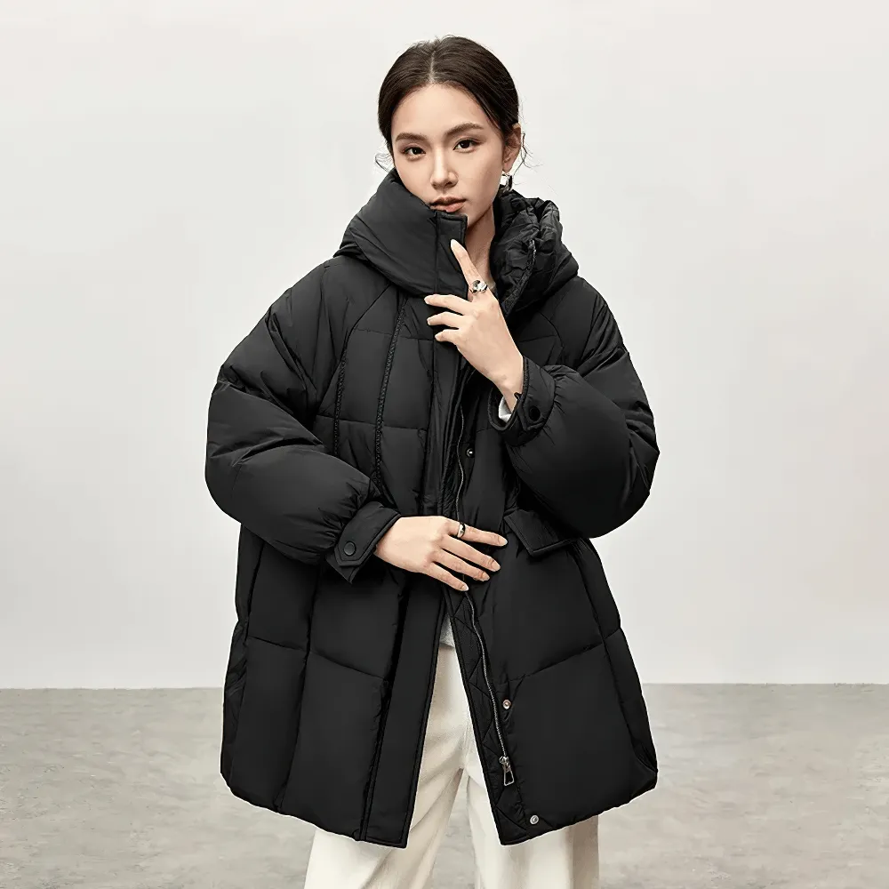 Women's Thick Warm Hooded Duck Down Puffer Jacket - SF2309